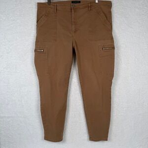 Women's Brown Cargo Ankle Pants